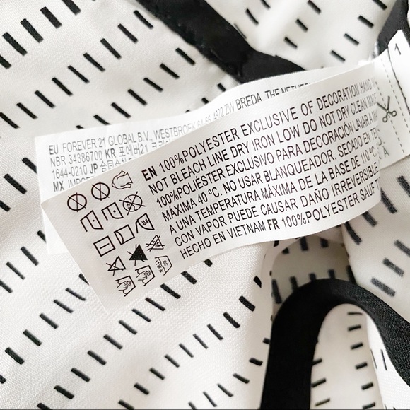 Silky Black & White Slip Dress - Picture 8 of 9